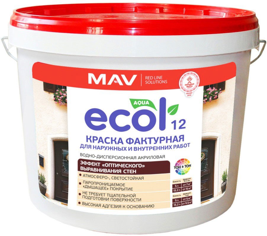 

Краска MAV Ecol ВД-АК-1312 15 кг (белый)