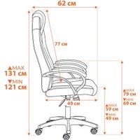 Игровое (геймерское) кресло TetChair Pilot флок/ткань (черный/черный/красный) в Солигорске