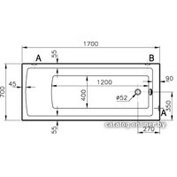 Ванна Vitra Neon 170x70