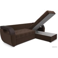 Угловой диван Мебель-АРС Мартин угловой (микровелюр, коричневый люкс)