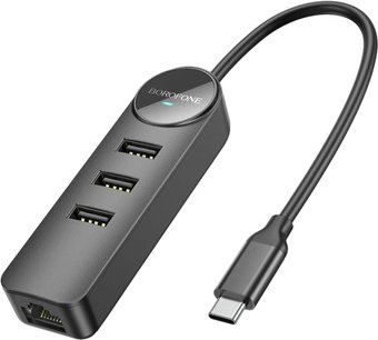 USB-хаб Borofone DH6 USB Type-C (3 x USB 2.0, 0.2 м)