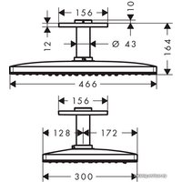 Верхний душ Hansgrohe Rainmaker Select 460 2jet 24004400