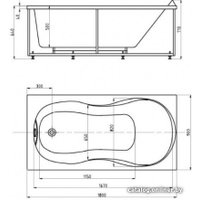 Ванна Aquatek Мартиника 180x90 (с каркасом, слив слева)