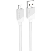 Кабель Borofone BX107 USB Type-A - microUSB (1 м, белый)