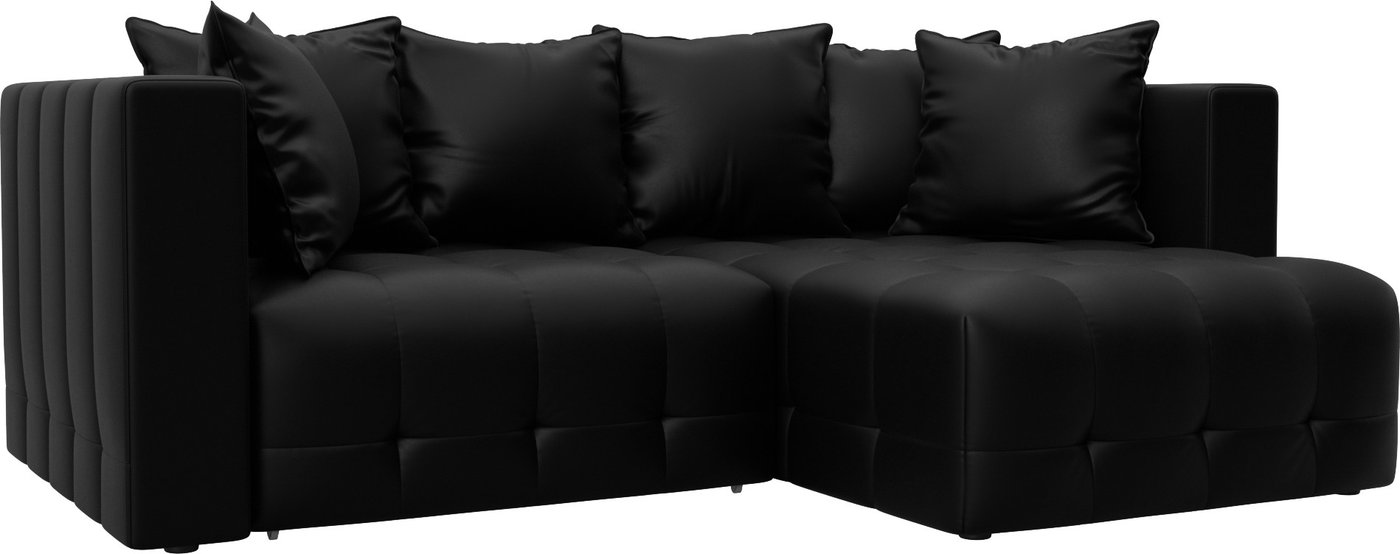 

Угловой диван Лига диванов Лига-052 НПБ универсальный 129912129912 (экокожа Grifon 18 черный)