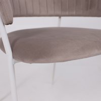 Стул с подлокотниками Алвест AV 433 (светло-коричневый бархат H-61/белый)