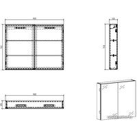  BelBagno Шкаф с зеркалом SPC-2A-DL-BL-900