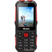 Кнопочный телефон Olmio X02 (черный/красный)