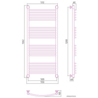 Полотенцесушитель Сунержа Богема+ выгнутая 1200х500 03-0221-1250