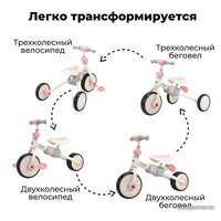 Беговел-велосипед Bubago Flint BG-F-109-4 (белый/розовый)