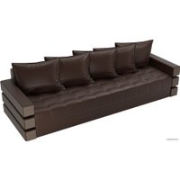 Диван Лига диванов Венеция 27959 (экокожа, коричневый)