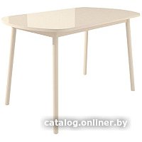 Кухонный стол Мебель Импэкс Leset Мидел (металл кремовый/стекло кремовое)