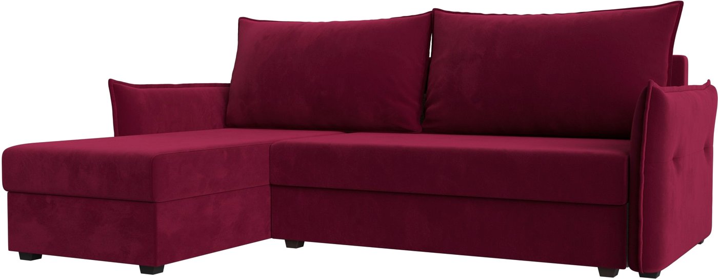 

Угловой диван Лига диванов Лига-004 левый (микровельвет, бордовый)