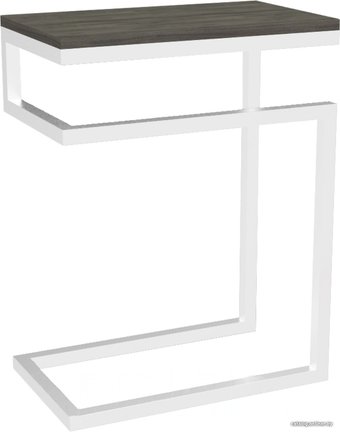 Приставной столик TMB Loft Хидсон Дуб 400x300 (угольный серый/белый)