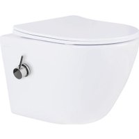 Унитаз подвесной Roxen Antares Bidet в комплекте с инсталляцией StounFix Dual Fresh 6 в 1 966280 (кнопка: бежевый)