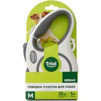 Поводок-рулетка Triol Urban 11121013 (M, 5м лента, белый)