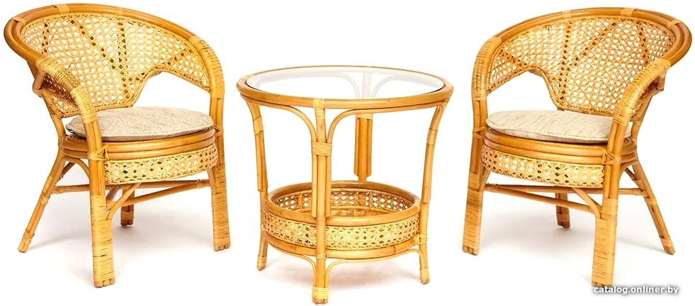 Набор садовой мебели TetChair Pelangi (стол/2 кресла, без подушек, honey)