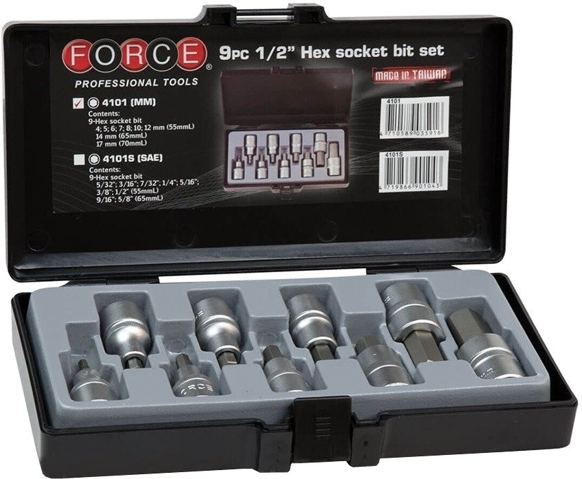 

Набор головок слесарных Force 4101 (9 предметов)