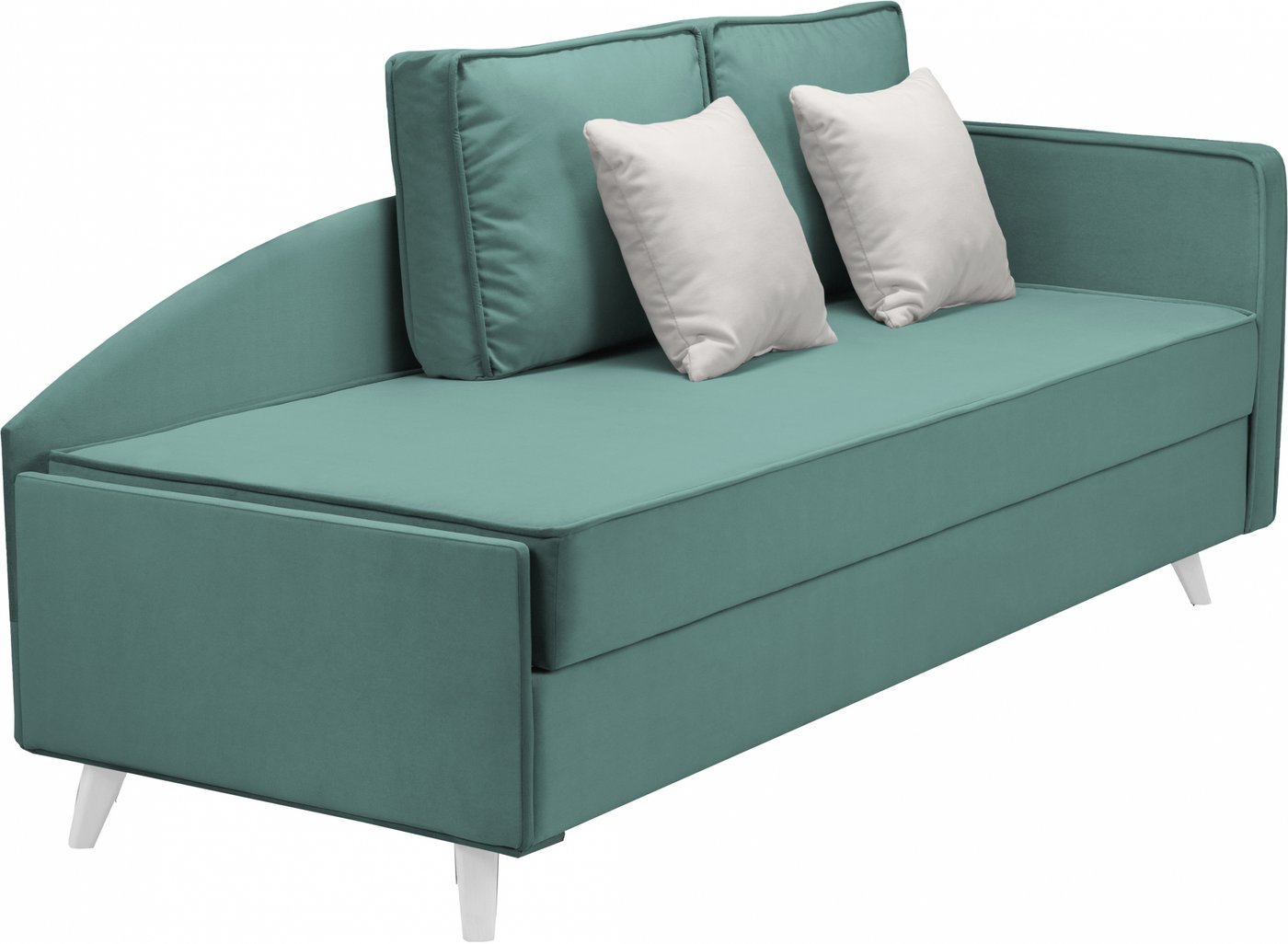 

Тахта Mio Tesoro Альфа 800 правая (Velutto 43/Velutto 01/белый)