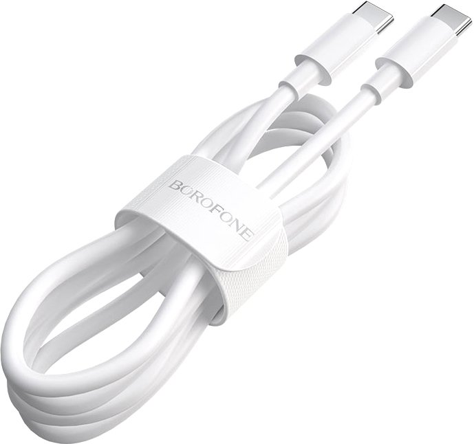 

Кабель Borofone BX44 USB Type-C - USB Type-C (1 м, белый)