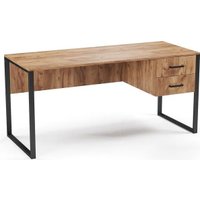 Стол Soma Slava 160x66 (дуб крафт золотой/черный)