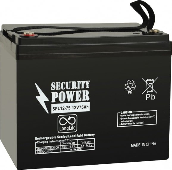 

Аккумулятор для ИБП Security Power SPL 12-75 (12В/75 А·ч)