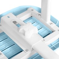 Ученический стол Anatomica Ara с подставкой для книг и выдвижным органайзером (белый/голубой)