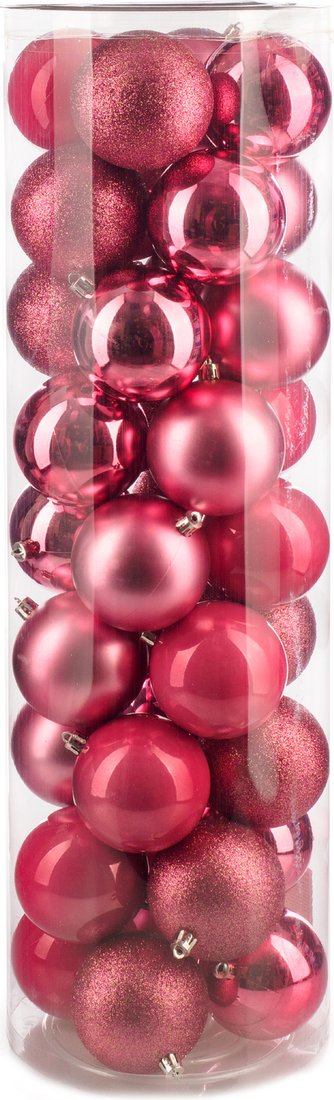 

Елочная игрушка Ausini VT25-04006-8 (темная роза, 36 шт)