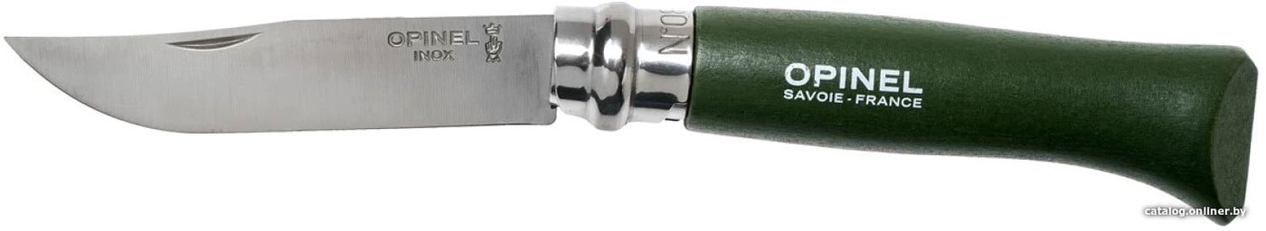 Складной нож Opinel N°8 нержавеющая сталь, блистер (хаки)