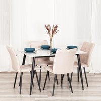 Стул TetChair Bari LT флок (бежевый/черный)