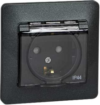 Розетка Schneider Electric Glossa GSL000748 (антрацит)