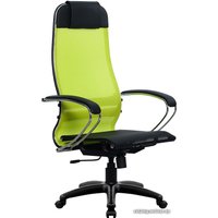 Офисное кресло Metta SU-1-BK Комплект 4, Pl тр/сечен (пластиковые ролики, лайм)