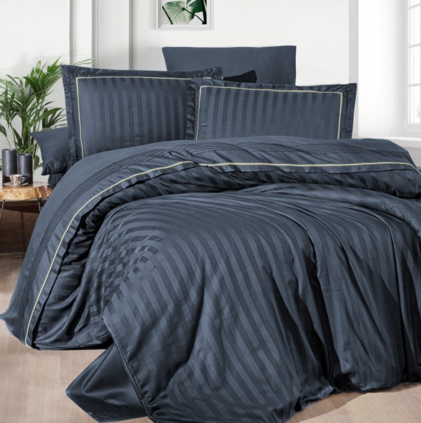 

Постельное белье DO&CO Delux Domenica Dark 11512 (1.5-спальный, черный)