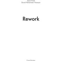 Книга издательства МИФ. Rework. Бизнес без предрассудков (Фрайд Дж., Хенссон Д.Х.) в Орше