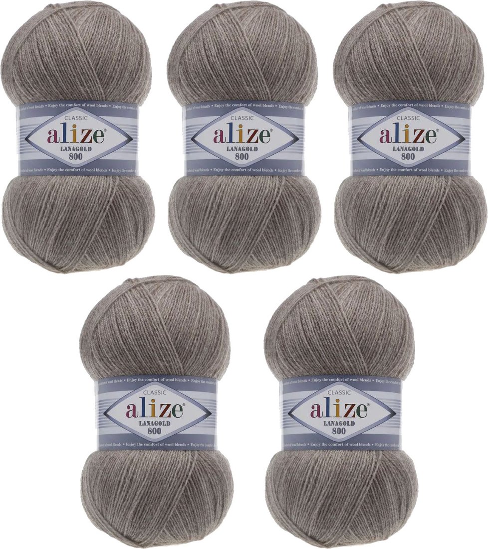 

Пряжа для вязания Alize Lanagold 800 207 (800 м, светло-коричневый, 5 мотков)