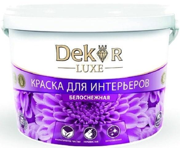

Краска Dekor ВД-АК-216 для интерьеров (белоснежный, 1.1 кг)