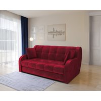 Диван Мебель-АРС Аккордеон Барон НПБ 140x200 (бархат красный Star Velvet 3 Dark Red)
