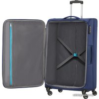 Чемодан-спиннер American Tourister Heat Wave Combat Navy 80 см