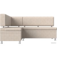 Угловой диван Лига диванов Стайл левый 114530L (рогожка бежевый)