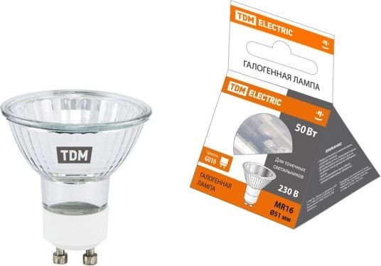 

Галогенная лампа TDM Electric MR16 (JCDRC)-50 Вт-230 В-GU10
