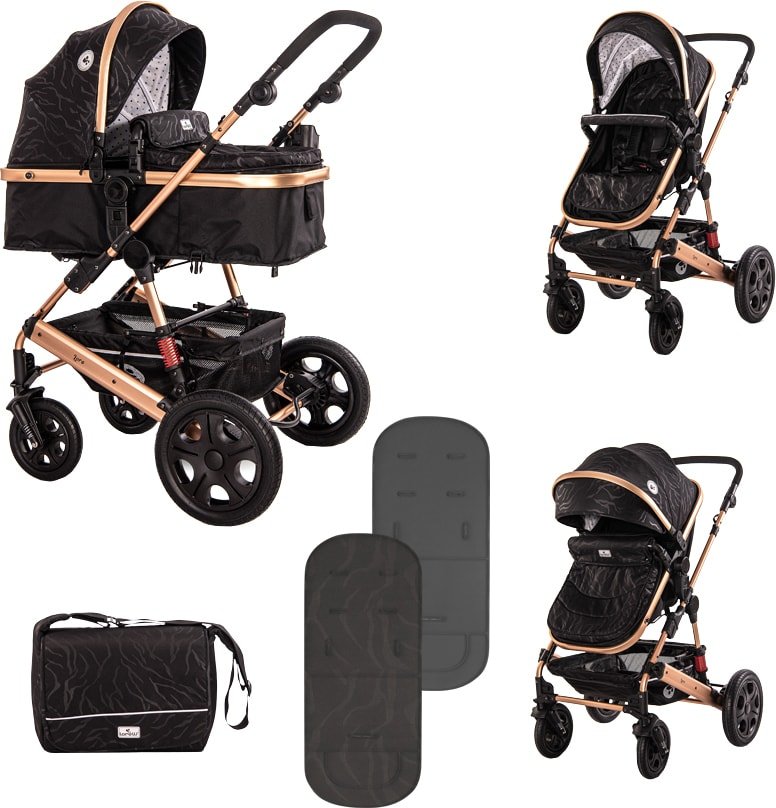 

Универсальная коляска Lorelli Lora 2021 (2 в 1, lux black)