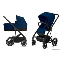 Универсальная коляска Cybex Balios S Lux 2020 (2 в 1, черная рама, navy blue)