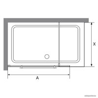 Душевая стенка RGW WA-041 B 35104010-14 100 (черный/прозрачное стекло)