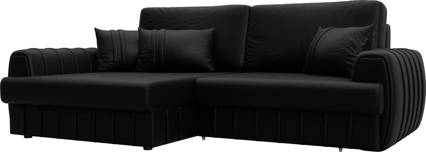 

Угловой диван Лига диванов Лига-057 НПБ левый 130034L (экокожа Grifon 18 черный)