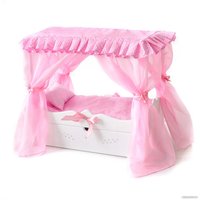 Кроватка для кукол Leader Toys Diamond Princes c царским балдахином 71219 (белый)