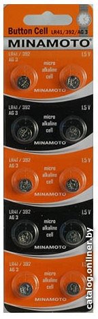 Батарейка Minamoto LR41/392/AG3 10BP