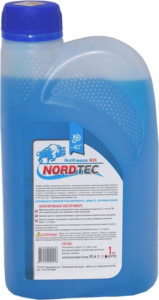 

Антифриз NordTec Antifreeze-40 G11 синий 1кг