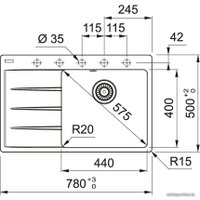 Кухонная мойка Franke Centro CNG 611/211-78 TL Fragranite 114.0639.719 (черный)