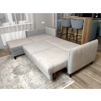 Угловой диван Nord Star Айва Барселона левый (велюр, синий)