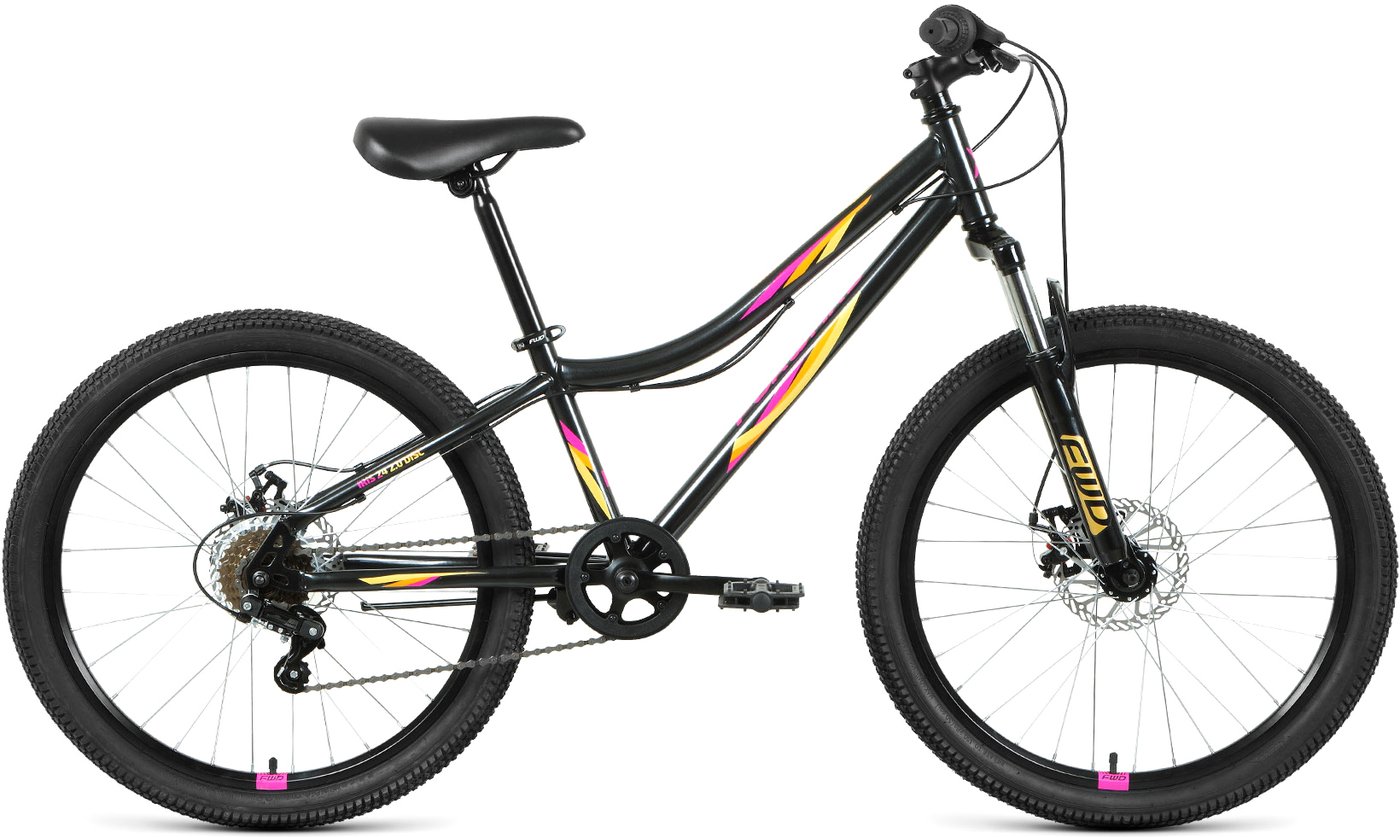 

Велосипед Forward Iris 24 2.0 D 2022 (черный/розовый)